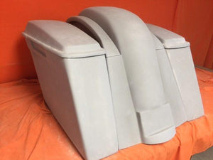 Honda VTX 1300 / 1800 6" Extended Stretched Saddlebags Rear Fender No Cut Outs Lids