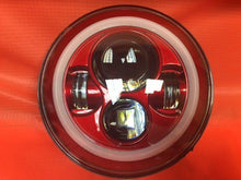 Load image into Gallery viewer, 7&quot; DAYMAKER Replacement RED With Red Halo Projector HID LED Light Bulb Headlight Motorcycle Harley