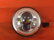 Load image into Gallery viewer, 7&quot; DAYMAKER Chrome Angel Eye BLUE HALO Projector HID LED Light Bulb Headlight Motorcycle Harley