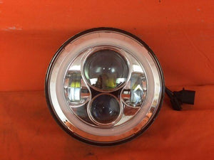 7" DAYMAKER Chrome Angel Eye BLUE HALO Projector HID LED Light Bulb Headlight Motorcycle Harley