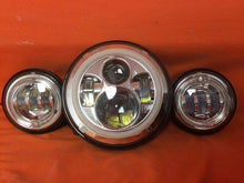 Load image into Gallery viewer, 7&quot; DAYMAKER Green HALO Headlight Dual 4.5&quot; - 4 1/2&quot; GREEN HALO Auxiliary AUX Chrome Spot Passing LED Fog Lights Bulb Harley SET