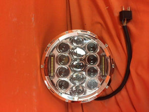 7" DAYMAKER 75W CHROME Projector HID LED Light Bulb Headlight Motorcycle Kawasaki Vulcan Nomad 1500 / 1600