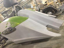 Load image into Gallery viewer, Victory Cross Country 6&quot; Trendsetter Extended Hard Saddlebags Out &amp; Down Bags Rear Fender Dual Cut Out