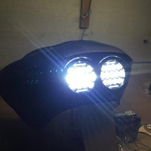 Load image into Gallery viewer, DUAL 7&quot; DAYMAKER 2014  75 WATT LED Replacement ROAD GLIDE Chrome Light Bulb Headlight Harley Bezel
