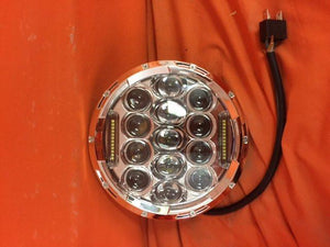 7" DAYMAKER 75W CHROME Projector HID LED Light Bulb Headlight Motorcycle Kawasaki Vulcan Nomad 1500 / 1600