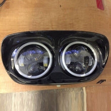 Load image into Gallery viewer, DUAL 7&quot; DAYMAKER Replacement For ROAD GLIDE Black Projector HID LED Light Bulb Headlight Motorcycle Harley Bezel