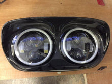 Load image into Gallery viewer, DUAL 7&quot; DAYMAKER Replacement For ROAD GLIDE Black Projector HID LED Light Bulb Headlight Motorcycle Harley Bezel