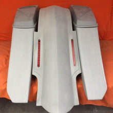 Load image into Gallery viewer, Harley Davidson 6&quot; Trendsetter Extended Saddlebag LED Fender Kit - No Cut Outs 6 x 9 Speaker Lids / 2014