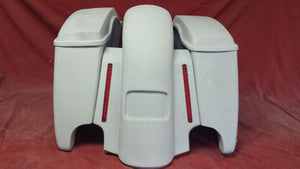 Harley Davidson 4.5" Extended Stretched Saddlebags With LED Light Fender With Lids - 2014 Model Style Bags