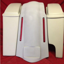Load image into Gallery viewer, Harley Davidson Softail Heritage 6&quot; Extended Stretched Saddlebags Lids LED Lights Fender Right CutOut