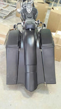 Load image into Gallery viewer, Harley Davidson 6&quot; Heritage Softail Out &amp; Down Extended Saddlebags Lids LED Fender No Cutouts