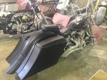 Load image into Gallery viewer, Harley Davidson 6&quot; Heritage Softail Out &amp; Down Extended Saddlebags, No lids LED Fender No Cutouts