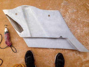 Honda VTX 1800 / 1300 6" Extended Stretched Out & Down Bags Rear Fender Right Side Cut Out Onlly - No lids