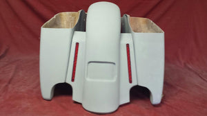Harley Davidson 4.5" Extended Stretched Saddlebags With LED Light Fender - No Lids 2014 Model Style Bags