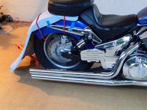 Honda VTX 1800 / 1300 6" Extended Stretched Out & Down Bags Rear Fender Right Side Cut Out Onlly - No lids