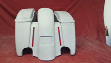 Load image into Gallery viewer, Harley Davidson 4.5&quot; Extended Stretched Saddlebags With LED Light Fender With Lids - 2014 Model Style Bags