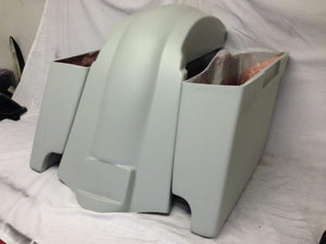 Harley Davidson 6" Softail Heritage Extended Stretched Saddlebags No Lids Fender Dual Cut Outs