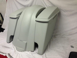 Harley Davidson 6" Softail Heritage Extended Stretched Saddlebags Lids Fender Dual CutOuts