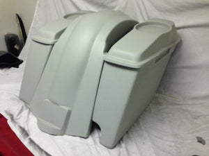 Harley Davidson Heritage Softail 4" Extended Saddlebags 6.5" Speaker Lids Fender Right Cutout