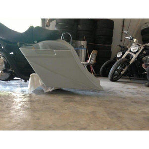 Harley Davidson Bagger 8" Stretched SaddleBags Fender No Cut Outs Recess Plate