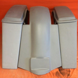 Harley Davidson 4" Extended Stretched Saddlebags Lids & Replacement Fender 09 - 13 - No Cut Outs
