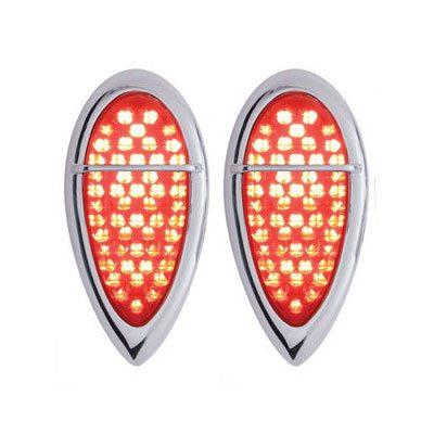 Harley Davidson Rear Fender / Saddlebag Dual Tail Lamp Lights Bezel LED - Turn Signal & Brake Light