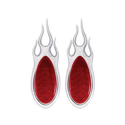 Harley Davidson Rear Fender / Saddlebag Dual Flame Tail Lamp Lights LED - Turn Signal & Brake Light
