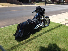 Load image into Gallery viewer, Harley Davidson 6" Extended Stretched  Out &amp; Down Saddlebags with Standard Lids &amp; Custom Fender