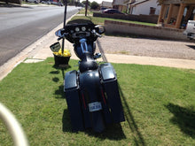 Load image into Gallery viewer, Harley Davidson 6" Extended Stretched  Out &amp; Down Saddlebags with Standard Lids &amp; Custom Fender
