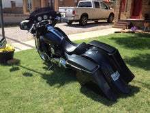 Load image into Gallery viewer, Harley Davidson 6" Extended Stretched  Out &amp; Down Saddlebags with Standard Lids &amp; Custom Fender