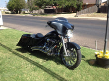 Load image into Gallery viewer, Harley Davidson 6" Extended Stretched  Out &amp; Down Saddlebags with Standard Lids &amp; Custom Fender