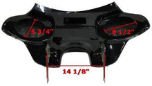 Load image into Gallery viewer, Harley Dyna / Sportster / Wide Glide Motorcycle Headlight Fairing 6 X 9 Speakers + Stereo Batwing