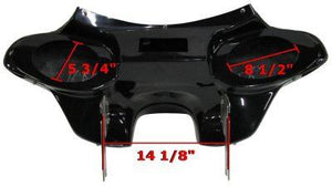 Harley Dyna / Sportster / Wide Glide Motorcycle Headlight Fairing 6 X 9 Speakers holes Batwing