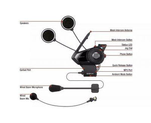 Sena Bluetooth 30K Dual Motorcycle Helmet Headset Communicator Mesh , 30K-01D