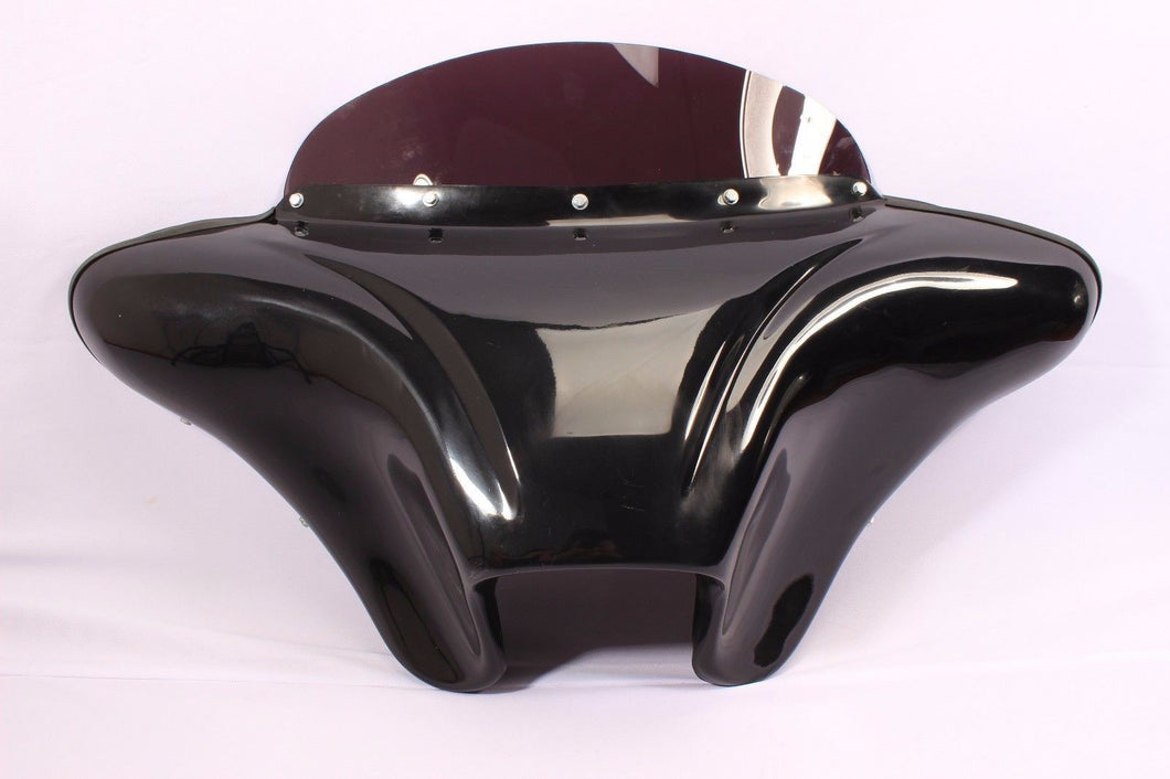 Harley Dyna / Sportster / Wide Glide Motorcycle Headlight Fairing 6.5″ Speaker holes Batwing