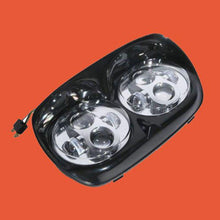 Load image into Gallery viewer, DUAL 5.75&quot; DAYMAKER HID LED Replacement ROAD GLIDE Chrome Light Bulb Headlight Motorcycle Harley Bezel