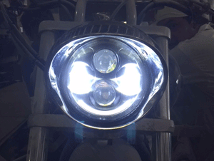 Honda VTX 1300 / 1800 C / R / S - 5 3/4" DAYMAKER Black HID LED Light Bulb Headlight Motorcycle 5.75" Mount