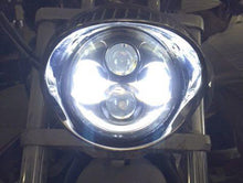 Load image into Gallery viewer, Honda VTX 1300 / 1800 C / R / S - 5 3/4&quot; DAYMAKER Halo Chrome HID LED Light Bulb Headlight Motorcycle 5.75&quot; Mount