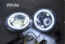 Load image into Gallery viewer, 7&quot; DAYMAKER White HALO Headlight Dual 4.5&quot; - 4 1/2&quot; HALO Auxiliary AUX Chrome Spot Passing LED Fog Lights Bulb Harley SET